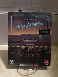 NEW Road House 4K UHD Blu-ray (UK)[1989] Arrow Slip Sleeve Cover - Ship Next Day - Imagen 1 de 9
