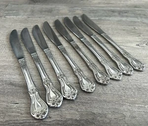 Stanley Roberts Rogers Knives Stainless Valentine Set Of 8 Pierced 8.5" - Picture 1 of 7