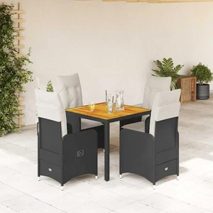 Vidaxl Bistroset Sitzgruppe Balkonset Gartenmöbel 3-tlg. Schwarz Poly Rattan vid - Bild 1 von 58