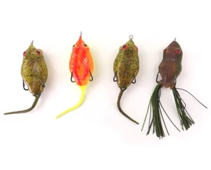 3 Mann's The Weasel and 1 Snag Proof fishing lure hollow body frogs with hooks - Picture 1 of 2