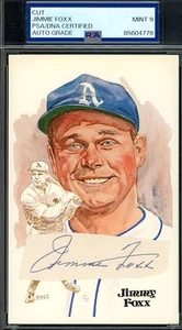 Jimmie Foxx PSA DNA Mint 9 Signed Perez Steele Postcard Cut Autograph - Picture 1 of 1