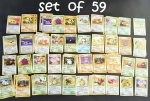 Lote de 59 Cartas Japonesas Pokemon 1997, Algunos Holos 2º Pokemon Jungla espalda antigua - Imagen 1 de 7