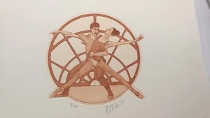 Blödorn Ohne Titel: Ballettpaar Pas de deux vor rundem Strebenfenster - Bild 1 von 6