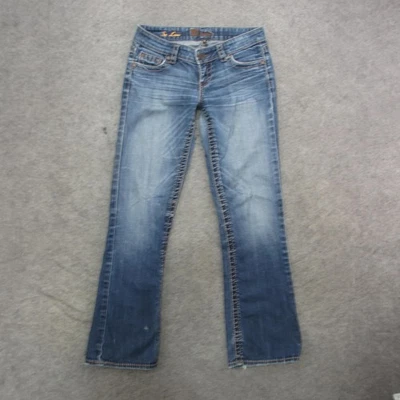 Pantalones de mezclilla elásticos de tiro bajo KUT from the Kloth para mujer 4 azules tan bajos Foto 1 de 4