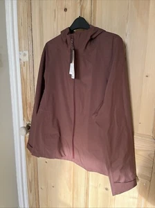Uniqlo Women Sz LARGE WINE BLOCKTECH hooded water resistant Jacket RRP £70 - Picture 1 of 10