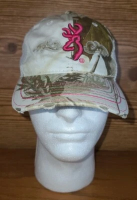 Browning Women's Realtree Camo Hat With Pink Embroidered Logo. Adustable. - Image 1 of 4