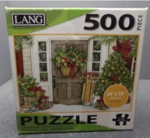 LANG PUZZLES 500 PIECE JIGSAW PUZZLE- HOLIDAY DOOR - Picture 1 of 2