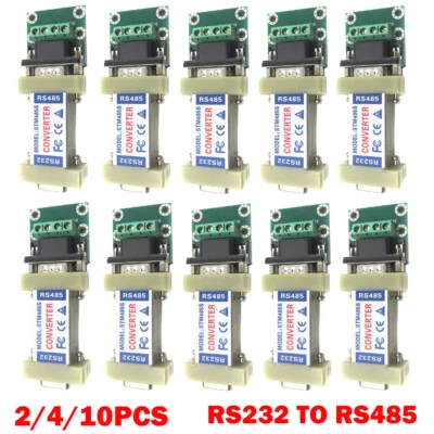 2/4/10 Pack 4 Pin RS232 to RS485 Communication Data Converter Adapter NEW - Image 1 of 4
