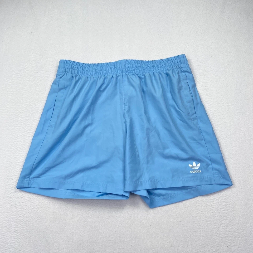 Adidas Mens Blue Ori Solid Swim Shorts With Pockets Size XL