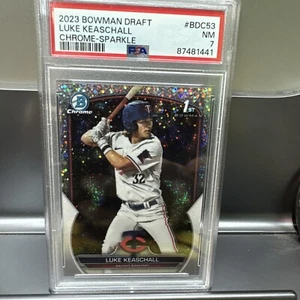 luke keaschall 1st Bowman Chrome #BDC-53 Sparkle 2023 PSA 7 - Picture 1 of 2