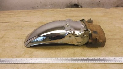 1977 Yamaha XS750 Triple Y561-1) chrome rear fender guard cover with hinge - Image 1 of 4