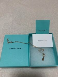 Tiffany & Co. Necklace Oval Key Mini Pendant Rose Gold with Box