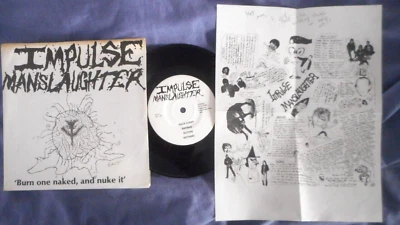 IMPULSE MANSLAUGHTER Burn One Naked & Nuke It EP 7'' USA HARDCORE THRASH Punk - Image 1 of 2