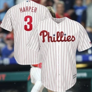 Bryce Harper Philadelphia Phillies Jersey Sz. 2XL #3 Majestic Cool Base NWOT - Picture 1 of 9