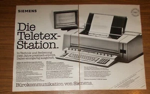 Rzadka reklama SIEMENS T 4200 Teletex maszyna do pisania ekranu WP #1 1982 - Zdjęcie 1 z 1