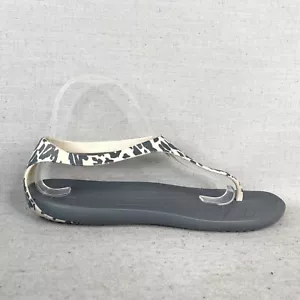 Crocs Mujer 9 Sexi Serena Sandalias Zapatos Leopardo Chanclas Tanga Cordones Planos - Imagen 1 de 11