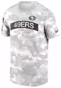 Camiseta SAN FRANCISCO 49ERS NIKE Salute to Service 2024 blanca camuflada PARA HOMBRES GRANDE - Imagen 1 de 5