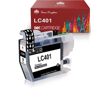 Paquete de 1 cartucho de tinta negro LC401 compatible para Brother MFC-J1012DW MFC-J1170DW - Imagen 1 de 6