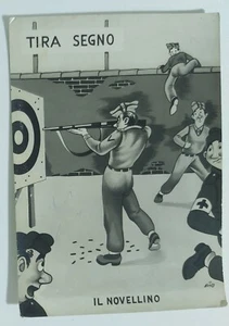 00091 290 Cartolina illustrata umoristica - tiro a segno  il novellino VG 1955 - Picture 1 of 4