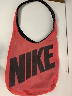 Bolso de Hombro NIKE Malla Rosa Neón Forrado Ligero Deporte Viaje Foto 1 de 4