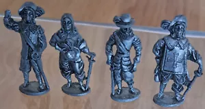 Ü -Eier Metallfiguren - Musketiere Eisen 1978 ( 4 Figuren ) - Bild 1 von 6