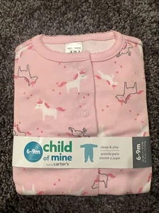 Carter's Child of Mine 6-9 M Baby Girl Sleep-and-play Footed PJs pajamas - Picture 1 of 2