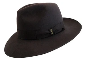 BORSALINO BREITE KREMPE BIBER FEDORA UND INDIVIDUELLE BORSALINO HUTSCHACHTEL - Bild 1 von 2