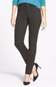 NYDJ Not Your Daughter Tummy Tuck Jeans PANTS skinny BLACK brown CARIBOU Size 6 - Picture 1 of 7