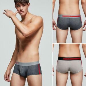 New Seobean Men Cotton Underwear Low Rise Boxer Brief Comfy Breathable Shorts