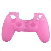 Pink Silicone Rubber Skin Grip Cover Case-For Sony PlayStation 4 PS4 Controller