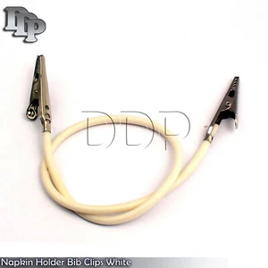Dental Bib Clips Napkin Holder Clip Dentist Flexible White Tube - Picture 1 of 3