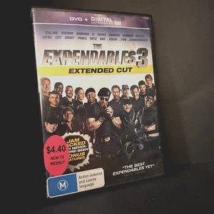 The Expendables 3 DVD 2014 Extended Edition Ex-Rental R4 GC - Picture 1 of 3