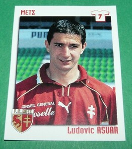 N°178 LUDOVIC ASUAR FC METZ LORRAINE GARNATS PANINI FOOTBALL 99 FOOTBALL 1998-1999