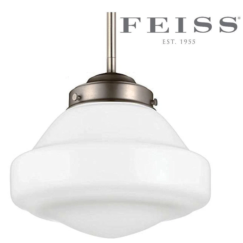 Feiss Alcott 12" Integrado LED Cristal Colgante, Níquel Satinado, P1379SN-LED Foto 1 de 1