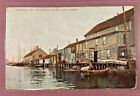 1910 Penobscot River Dock Scene, Bangor, Maine - Podzielona pocztówka z tyłu