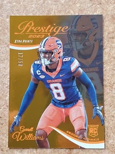 Garrett Williams 2023 Panini Prestige Orange Rookie Parallel #17/50 Cardinals RC - Picture 1 of 2