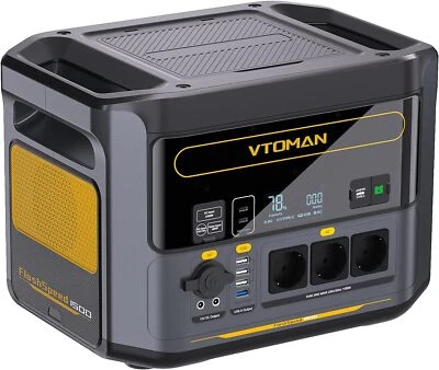 VTOMAN FlashSpeed 1500 1548Wh Tragbare Powerstation 1500W Solargenerator LiFeP04 - Bild 1 von 4