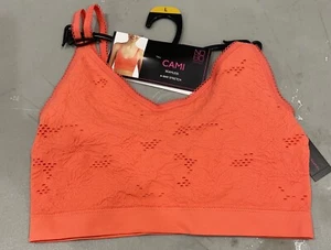 No Boundaries Juniors orange Blumenmuster gehäkelt Blumenmuster Bralette Größe LARGE NEU MIT ETIKETT - Bild 1 von 2