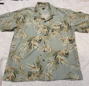 Camisa Tommy Bahama Multicolor Floral Campamento Hawaiano Abotonada Seda Talla L Para Hombres - Imagen 1 de 9