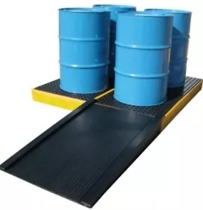 NEW CONTAINMENT WORKFLOOR FLOORING FOR 4 DRUM BUNDS SPILL PROTECTION WORK FLOOR - Picture 1 of 1