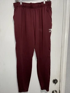 Pantalones deportivos Gymshark para hombre granate entrenamiento entrenamiento gimnasio ropa deportiva talla L - Imagen 1 de 6