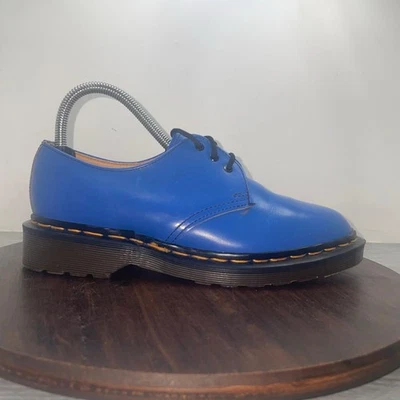 Dr. Martens Leather Oxford Shoes Electric Blue Made In England UK 5 Womens US 7 - Image 1 of 4