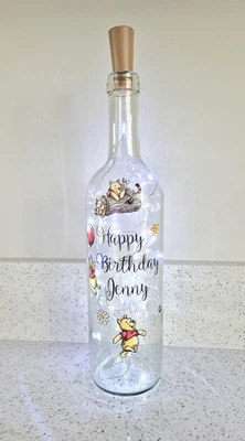 BEAUTIFUL BOTTLES SHOP Light Up Bottle Birthday Personalised Gift For a Birthday 18 21 30 40 50 60 70