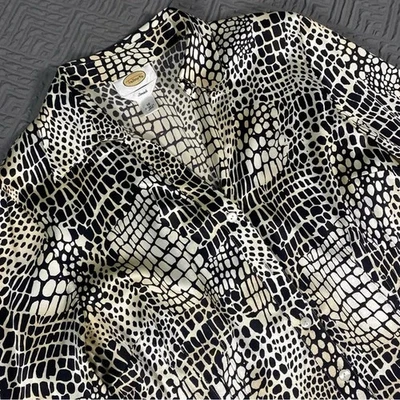 Talbots Silk Reptile Print Blouse Ladies Size 10 - Image 1 of 4
