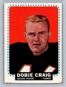 Scheda calcio Dobie Craig Oakland Raiders 1964 Topps #135 - Foto 1 di 2