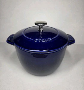 STAUB Rice Cocotte Petite French Oven 16cm 1.74L Blue cast iron Non Stick pot - Picture 1 of 16
