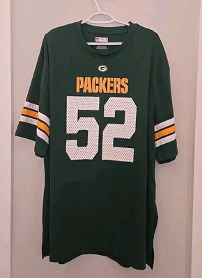  NFL 绿湾包装工队男式 2XL 粘土马修斯 #52 球队服装 — 第 1/3 张图片