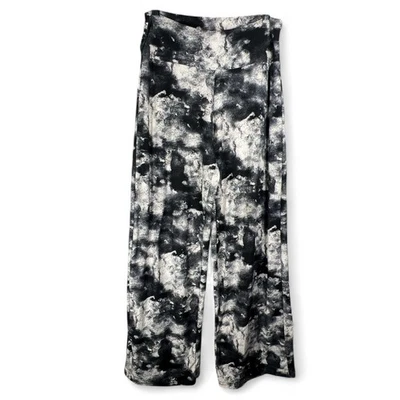Black and White Abstract Print Pants size largeSuper soft and stretchy wide leg - Image 1 of 3