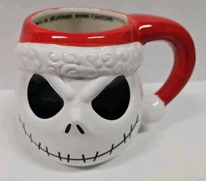 Tim Burtons Nightmare Before Christmas Jack Skellington Santa Hat 20oz Mug  Cup - Picture 1 of 7