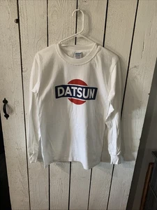 Datsun Graphic T Shirt Retro Unisex Heavy Cotton Tee Long Sleeve Small - Picture 1 of 7